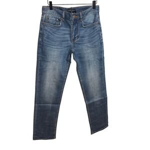 Five Four Men Straight Leg Jeans 29 Denim Distressed Blue Faded Casual Whiskered
